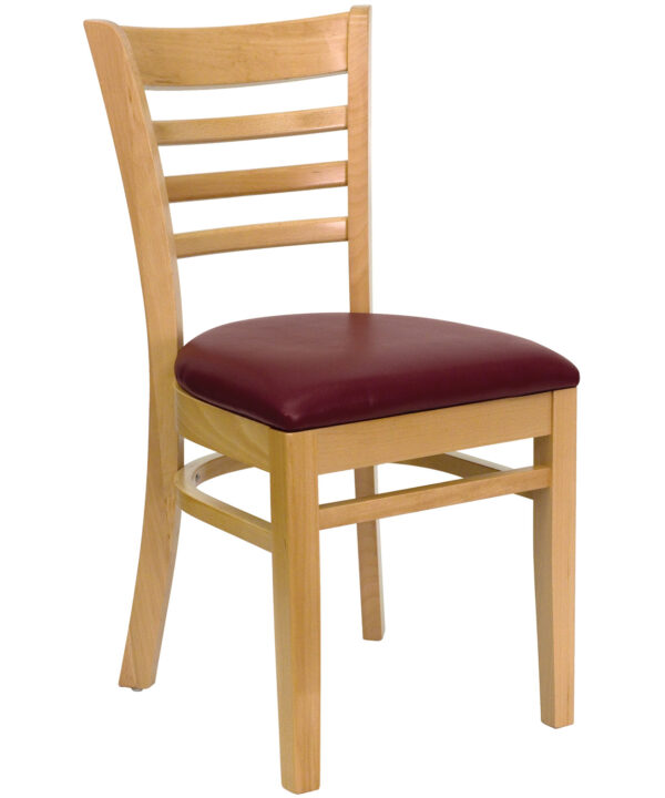 Restaurant Side Chair | Flash Furniture XU-DGW0005LAD-NAT-BURV-GG | RHQ Supplies