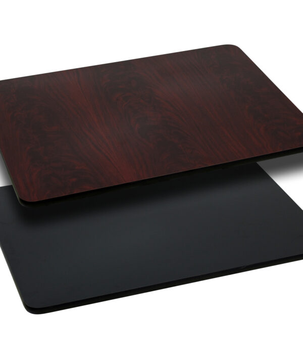 Flash Furniture XU-MBT-3060-GG 30″ x 60″ Rectangular Table Top with Reversible Black or Mahogany Laminate