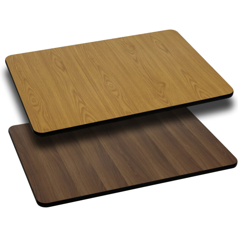 Flash Furniture XU-WNT-3060-GG 30" x 60" Rectangular Table Top with Reversible Natural or Walnut Laminate