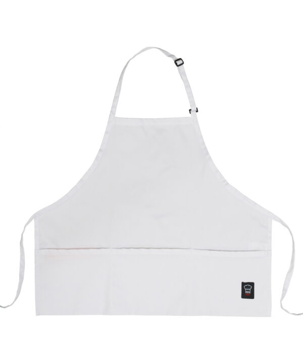 White Mid-Length Bib Apron | Winco BA-2724W | RHQ Supply