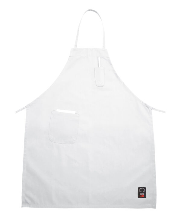 White Full-Length Bib Apron | Winco BA-PWH | RHQ Supply