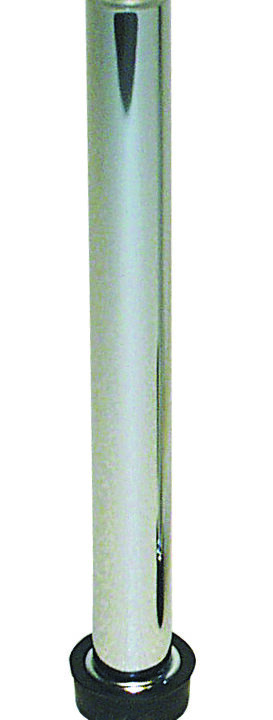 Krowne 23-155 metal overflow pipe with rubber grommet for 1-1/4 inch bar sink drains, full view