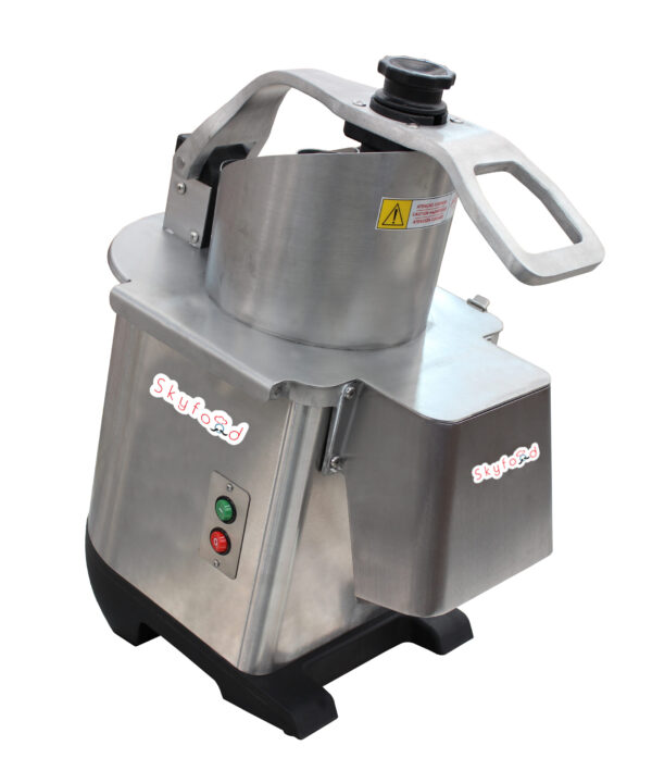 Skyfood PA-7 PRO continuous feed food processor in stainless steel, front view