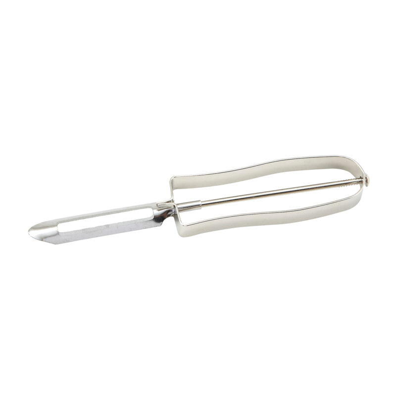 Winco VP-1 Straight 7 1/2" Vegetable Peeler with Nickel Plated Handle