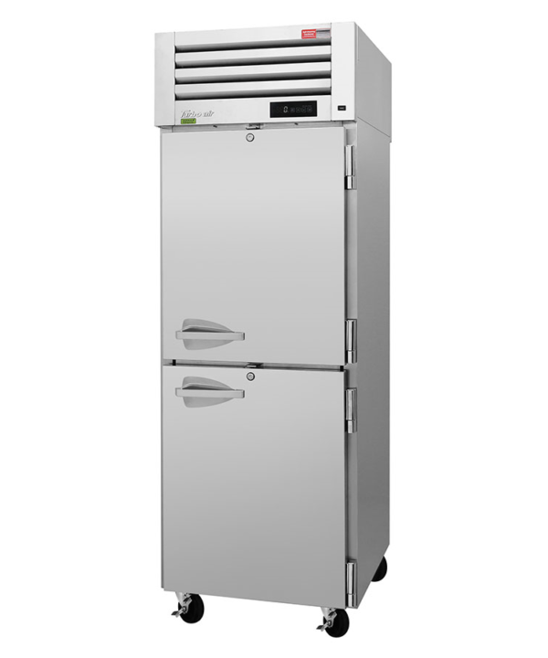 Turbo Air PRO-26-2R-N(-L) two-door reach-in refrigerator in stainless steel, front view