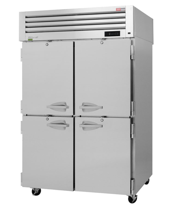 Turbo Air PRO-50-4F-N 4-door reach-in freezer in stainless steel, front view