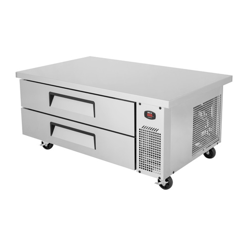 Turbo Air TCBE-52SDR-N 2-drawer refrigerated chef base in stainless steel, front view