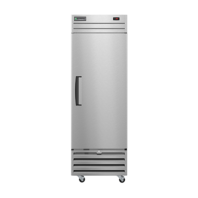 Hoshizaki EF1A-FS one-section reach-in freezer in stainless steel, front view with door closed