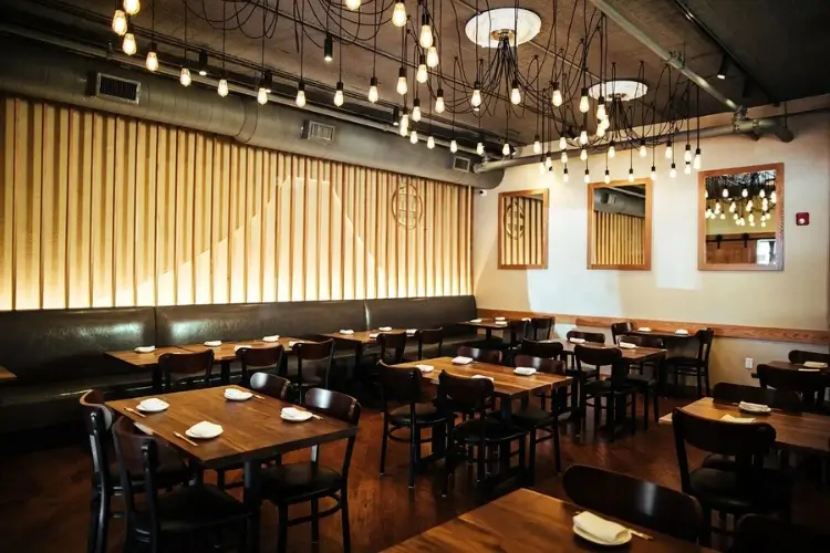 Ebesu Robata & Sushi dining room, robata & sushi restaurant in Plano, TX, designed and built by Restaurant Headquarters