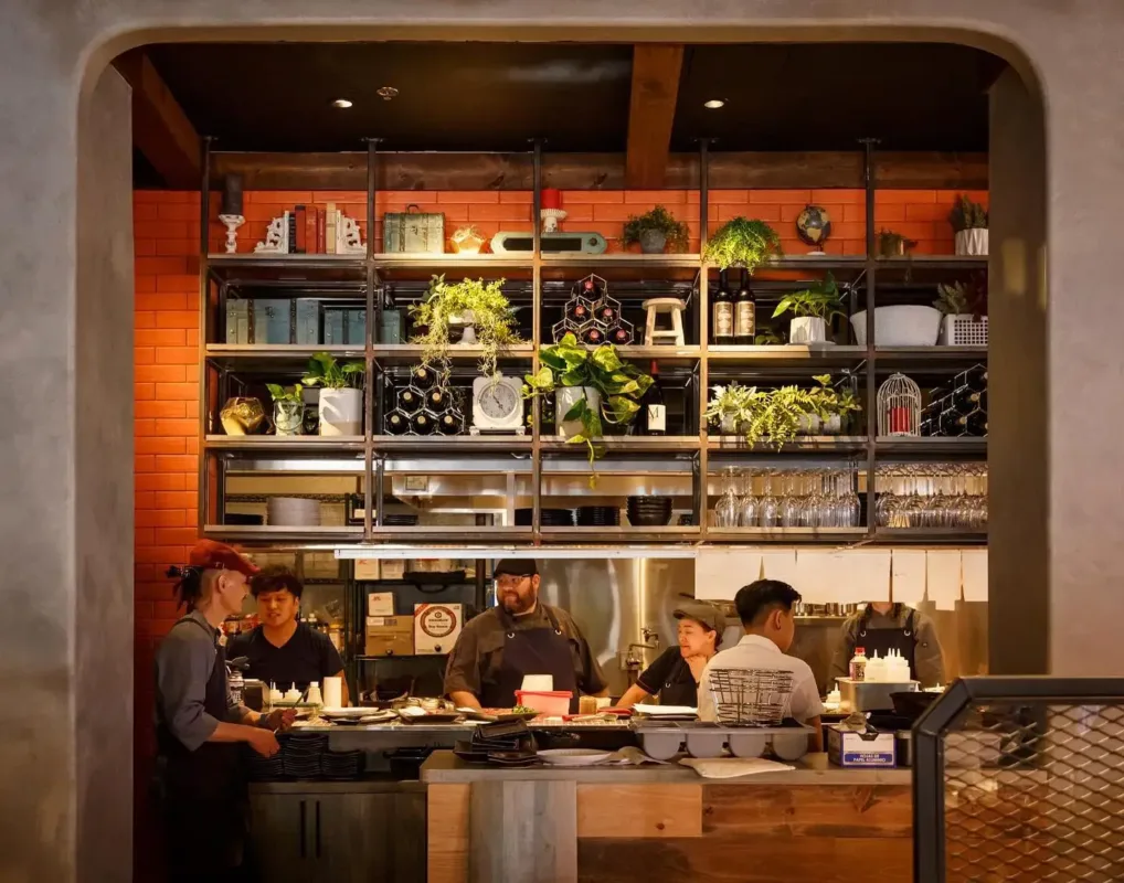 Manpuku Japanese BBQ interior detail, japanese bbq restaurant in Dallas, TX, designed and built by Restaurant Headquarters
