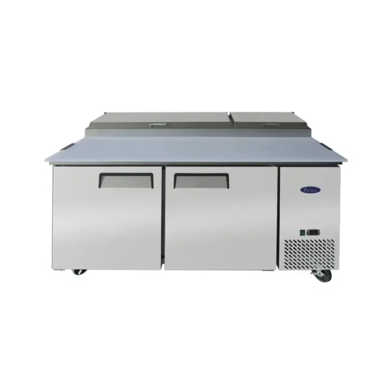 Atosa MPF8202GR 67" 2-Door Refrigerated Pizza Prep Table