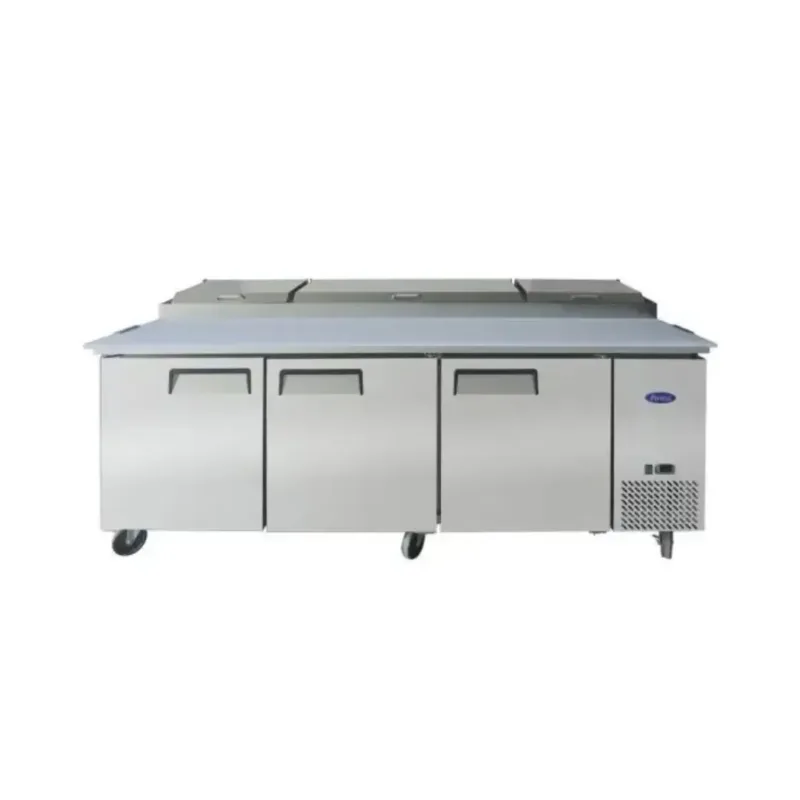Atosa MPF8203GR 93" 3-Door Refrigerated Pizza Prep Table