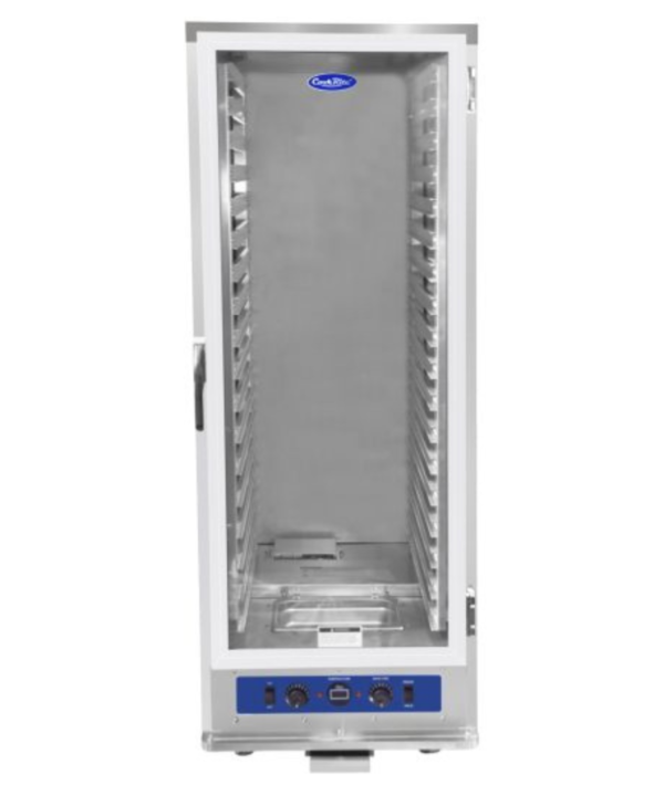 Commercial food warmer cabinet with stainless steel construction and full-height pan slides, Atosa ATHC-18P | Restaurant Headquarters
