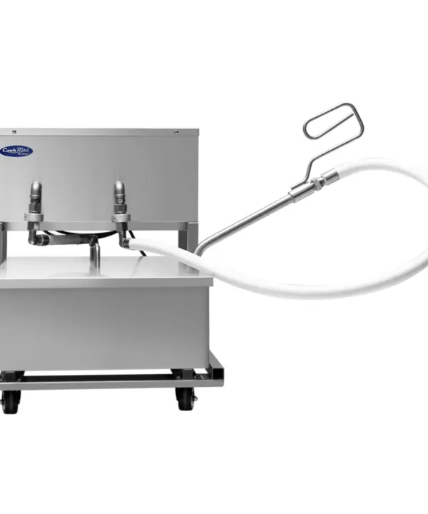 Portable Fryer Filter system with stainless steel tank, mobile casters, and filter wand, CookRite FPOF-80 | Restaurant Headquarters