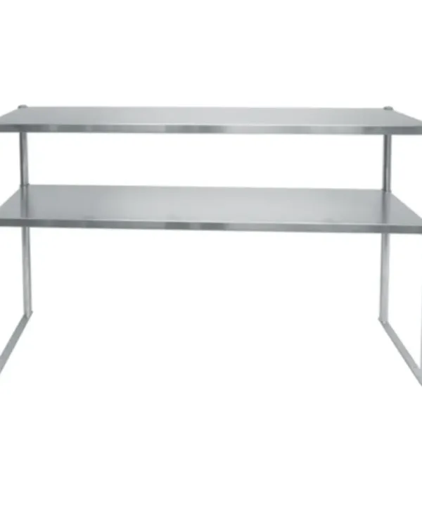 Stainless steel Overshelf Sandwich Prep Table double overshelf for commercial kitchen prep refrigeration, MROS-6RE | Restaurant Headquarters