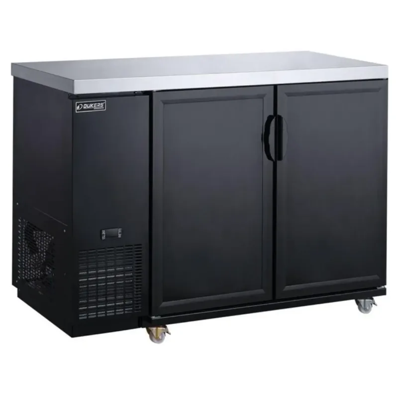 Dukers DBB48-H2 2-Door Glass Back Bar Cooler