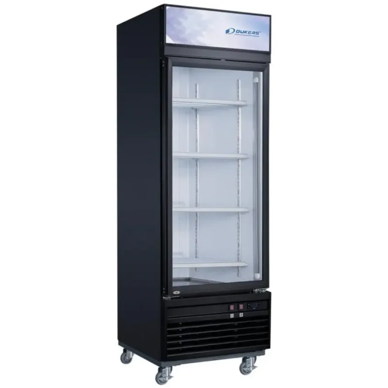Dukers DSM-15F 27" Glass Door Merchandiser Freezer - Single Swing Door - 14.9 cu. ft.