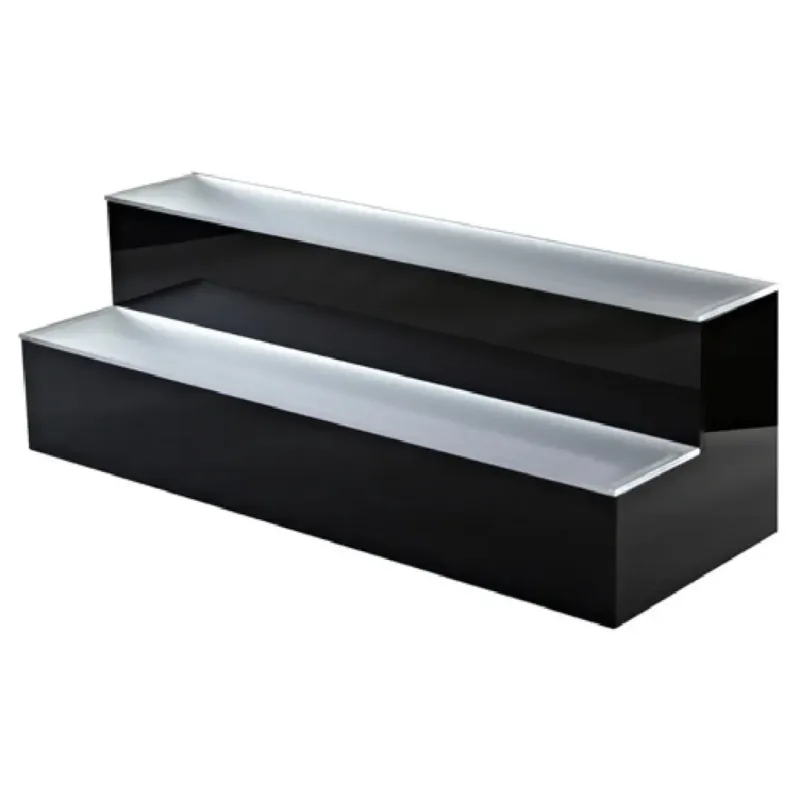 Krowne KR-2T36-L Royal Series 2-Tier Countertop LED Lighted Liquor Display - 18 Bottle Capacity