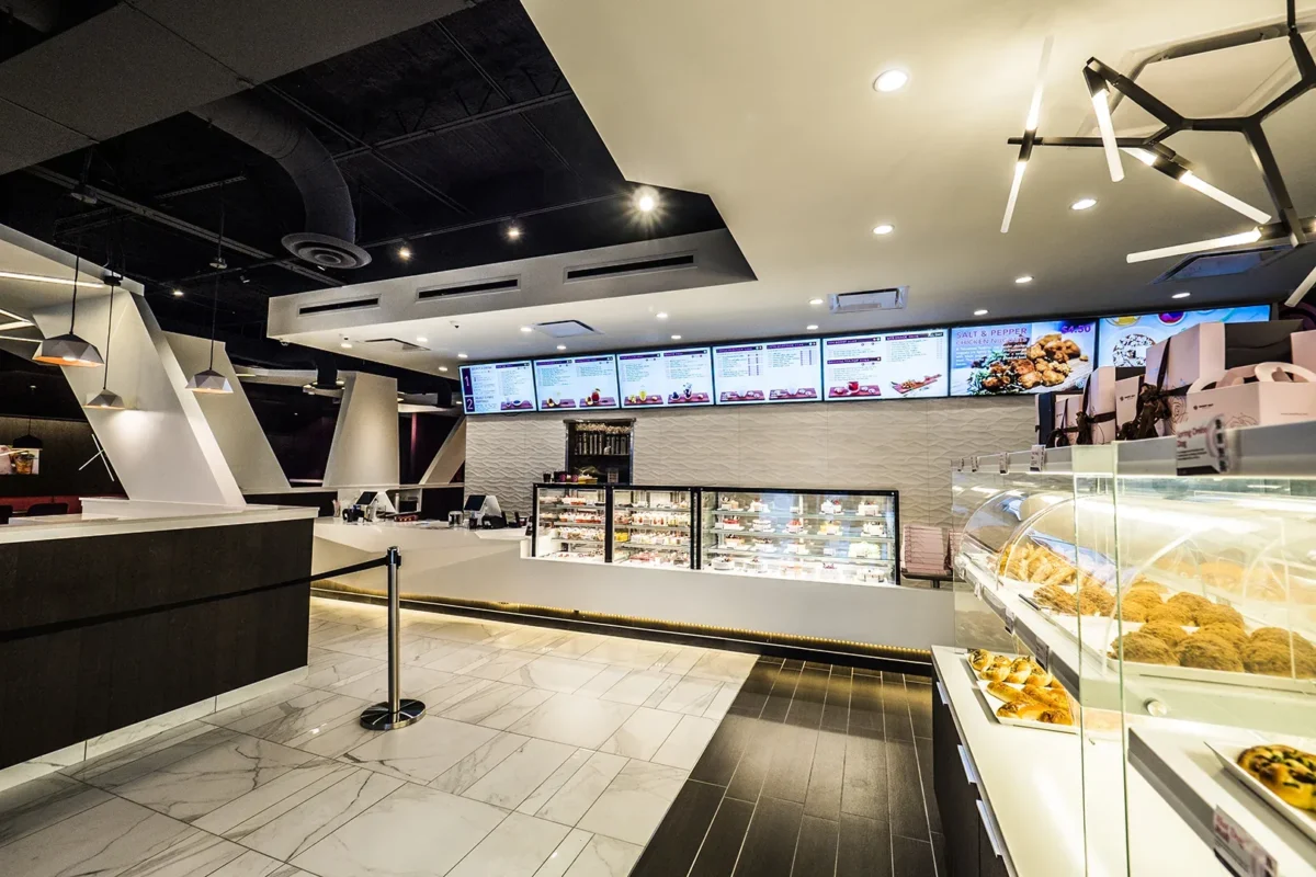 Sweet Hut Bakery & Cafe interior detail, bakery & cafe restaurant in Plano, TX, designed and built by Restaurant Headquarters