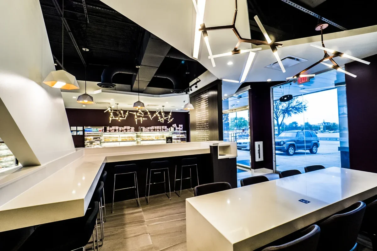 Sweet Hut Bakery & Cafe exterior and storefront, bakery & cafe restaurant in Plano, TX, designed and built by Restaurant Headquarters