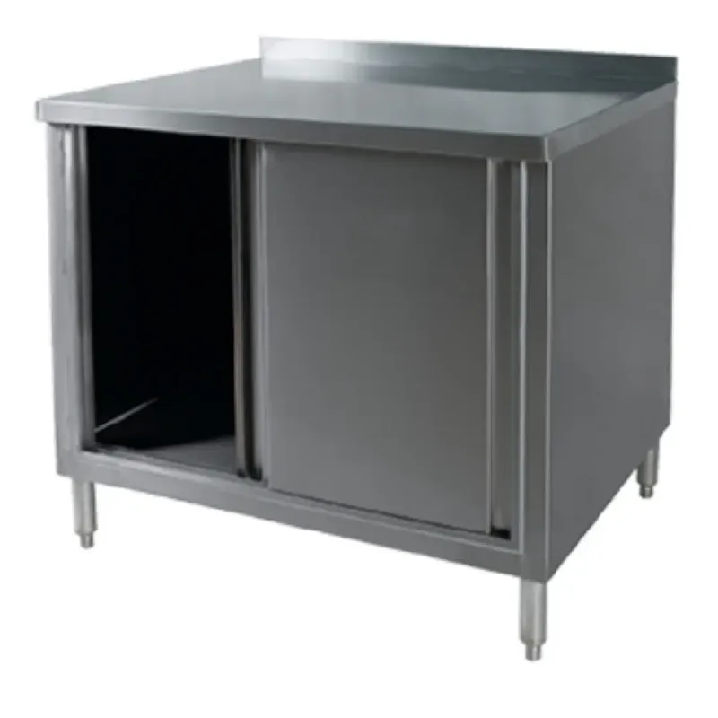 Klinger's Trading BCB2448 Work Table with Sliding-Door Cabinet Base