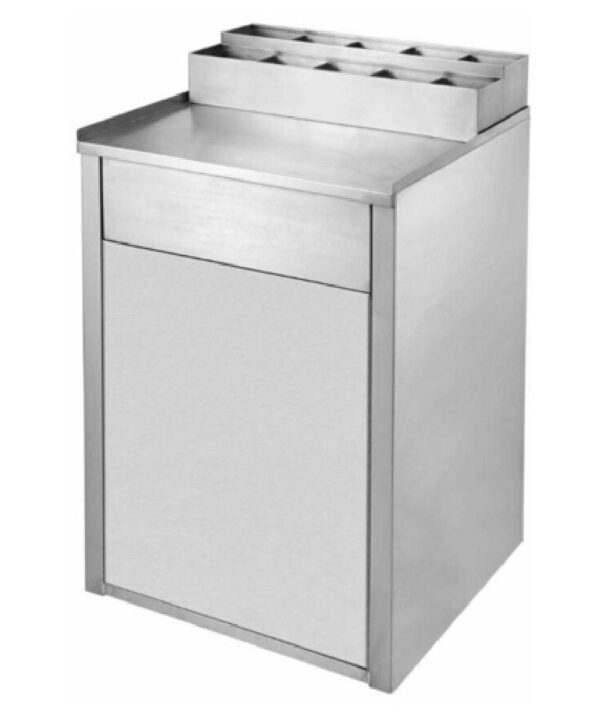 Klinger's Trading WR2000 Stainless Steel Commercial Trash Bin - 35 Gallon Capacity | Restaurant Headquarters